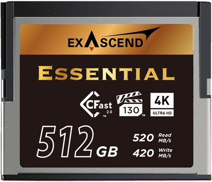 Exascend 512GB Essential Cfast 2.0 Memory Card