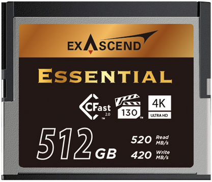 Exascend 512GB Essential Cfast 2.0 Memory Card