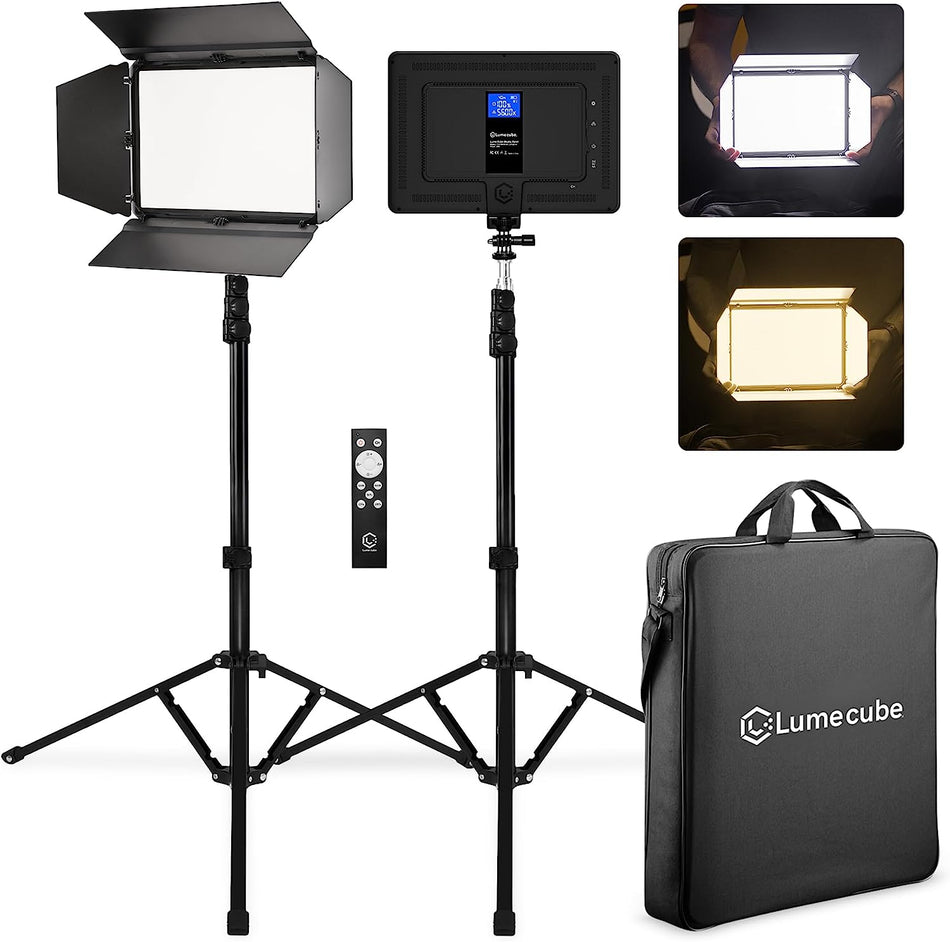 Lume Cube Studio Panel LED Bi-Color 2-Light Kit with Barndoors and Stands