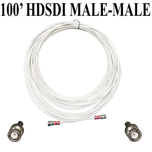 PTZ Optics HD-SDI Male to Male Plenum-Rated Video Broadcast Cable (100')