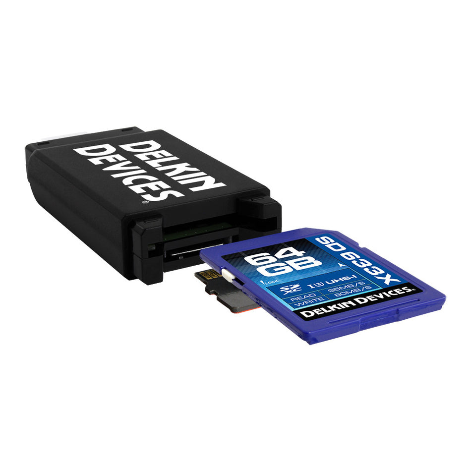 Delkin USB 3.0 Dual Slot SD & microSD Travel Reader