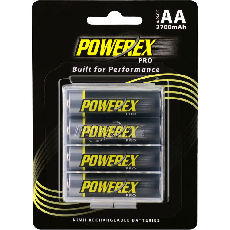 Powerex Pro Rechargeable AA NiMH Batteries [2700mAh, 1.2V] (4-pack)