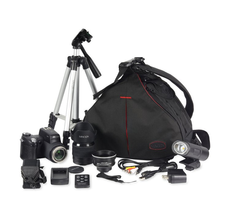 Minolta MN24Z-BK 33 MP HD Digital Camera w/Interchangeable Lens Kit (Black)