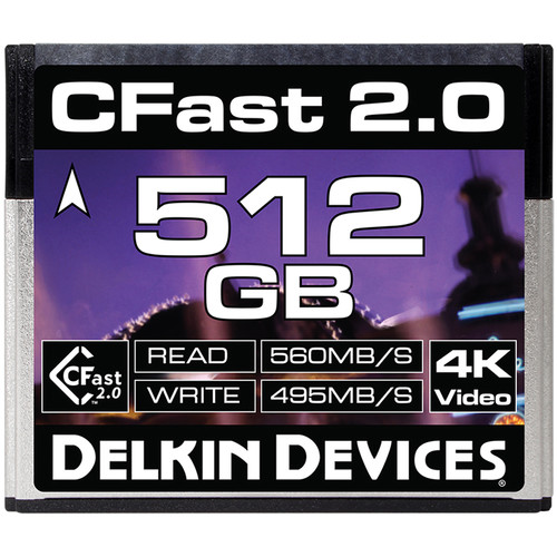 Delkin Devices CFast 2.0 Memory Card (512GB)
