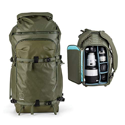 Shimoda Action X70 Water Resistant Camera Backpack - Fits Cinema, DV, DSLR, SLR, Mirrorless Cameras, Batteries, Lenses and Other Gear - Core Unit Modular Camera Inserts Sold Separately - Army Green