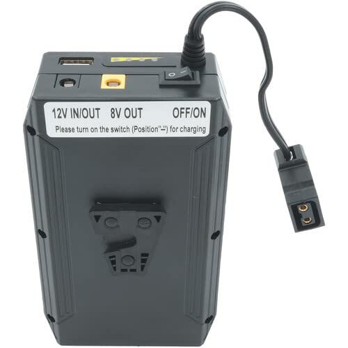 IndiPRO Tools Porta-Pak Battery with D-Tap Output & Charger (8V/12V) (V-Lock Adapter Mount)