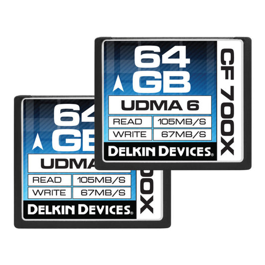 Delkin 64GB CF 700X UDMA 6 Memory Card (2 Pack)