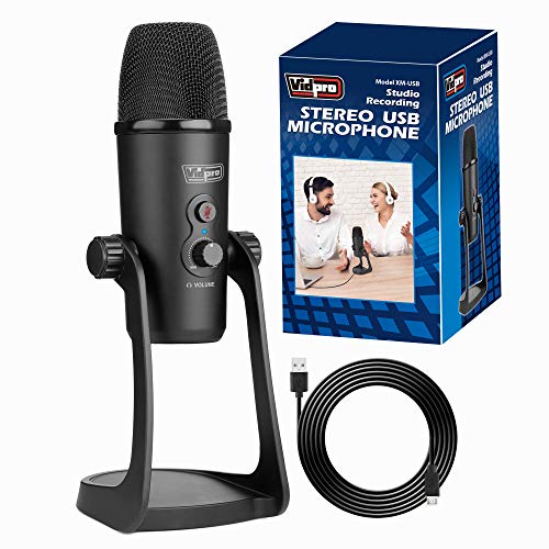 Vidpro XM-USB Studio Recording USB Stereo Microphone for Windows and Mac
