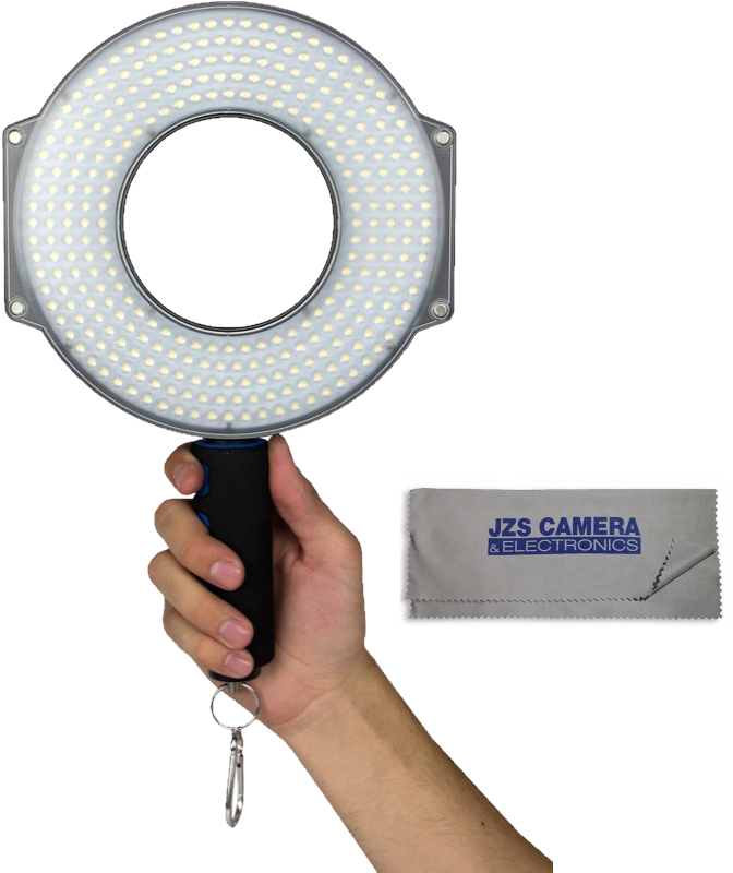 F&V R-300 LED Ring Light with L-Bracket Kit with JZS Cleaning Cloth
