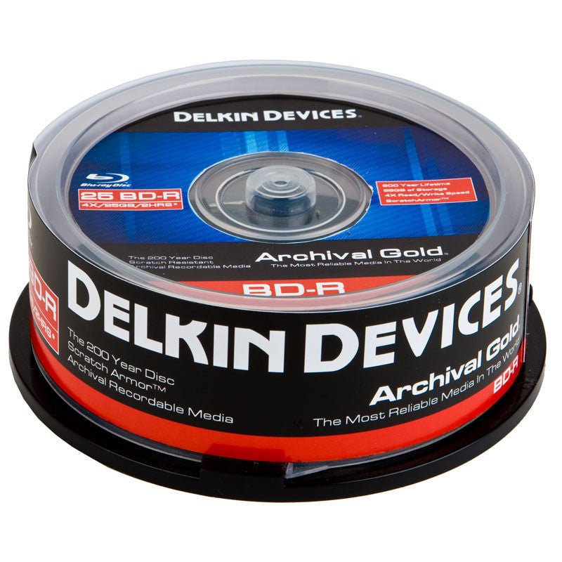Delkin Archival Gold Blu-ray “200 Year Disc” (25pc Spindle)