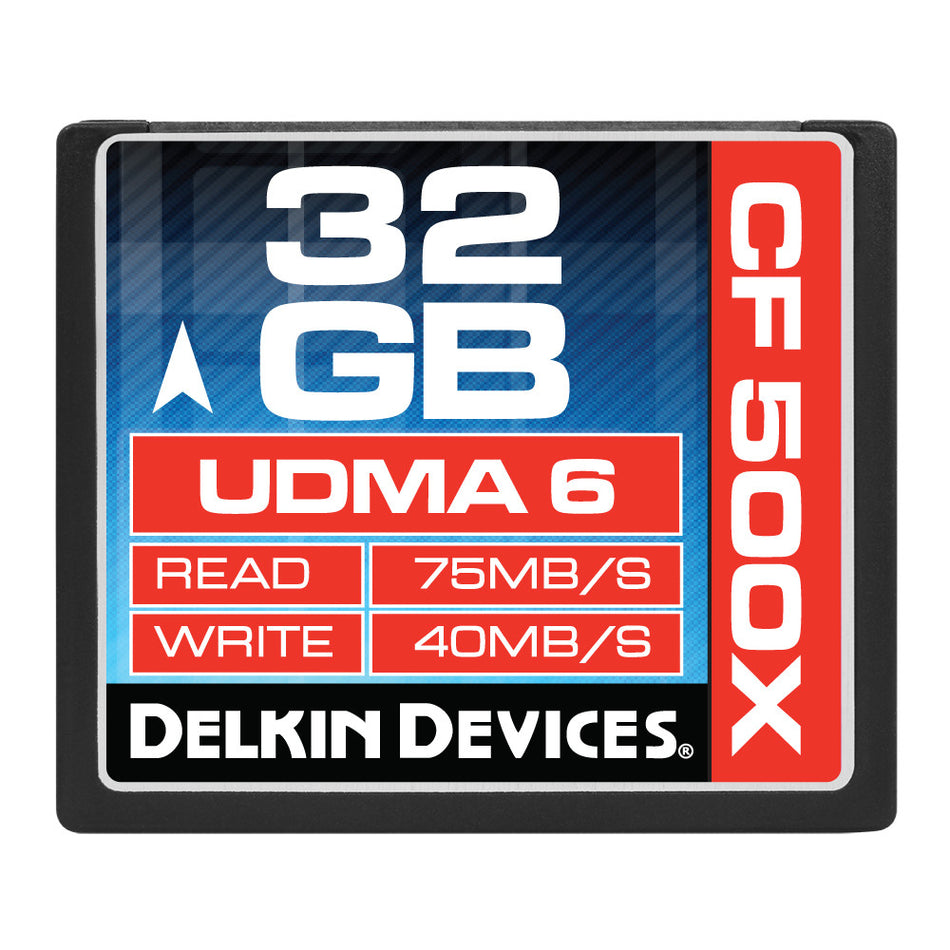 Delkin CF 500X UDMA 6 Memory Card [Multiple Capacity Options]