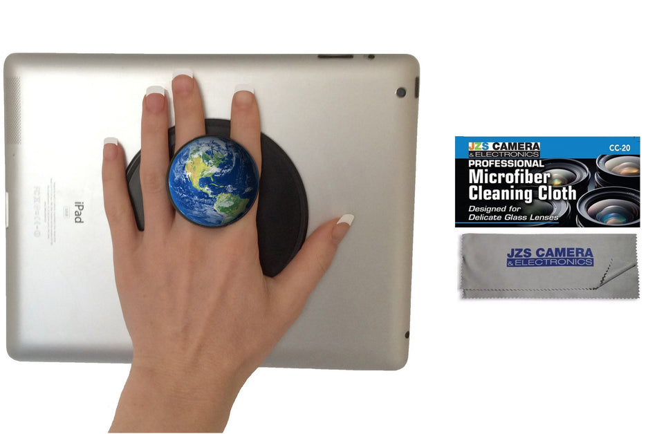G-Hold Micro Suction Reusable Handhold for iPads, Tablets, eReaders, etc with JZS Cleaning Cloth [Multiple Color Options]