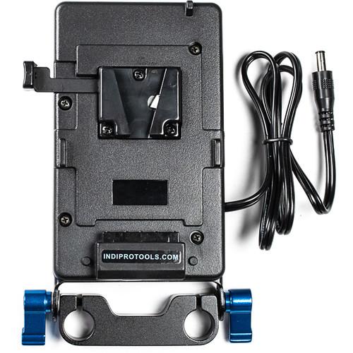 IndiPro Tools PDVBM4K V-Mount Battery Adapter Plate for Blackmagic 4K Cinema Camera w/ 15mm Rod System (24")