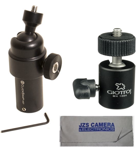 ClickSnap Ball Head Painter's Pole Adapter with Giottos Mini Ball Head and Microfiber Cloth