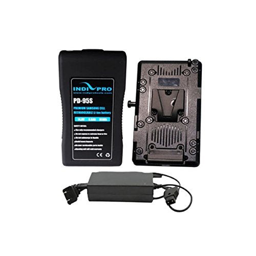 IndiPRO Tools 95Wh V-Mount Battery, Charger & Plate Kit for Blackmagic URSA