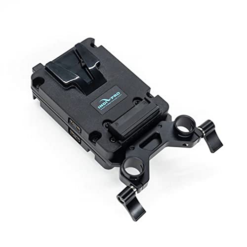 IndiPRO Tools DVMASP Dual Ultra Mini V-Mount Adapter Plates with 15mm Rod Clamp