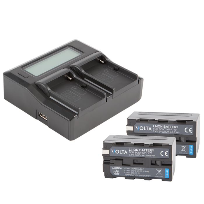 Volta NP-F700 Li-Ion Battery and Dual Charger Kit