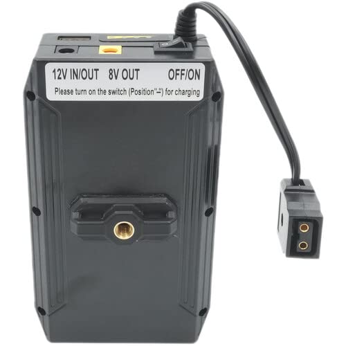 IndiPRO Tools Porta-Pak Battery with D-Tap Output & Charger (8V/12V) (1/4-20" Adapter)