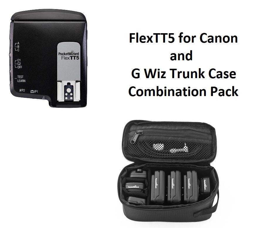 PocketWizard FlexTT5 Transceiver for Canon + G-Wiz Trunk Case (Black)