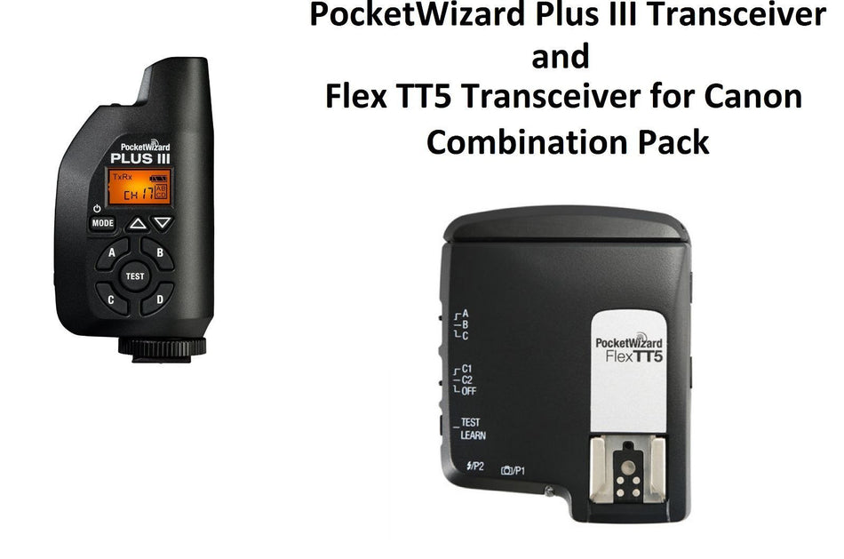 PocketWizard Plus III Transceiver (Black) + FlexTT5 Transceiver for Canon