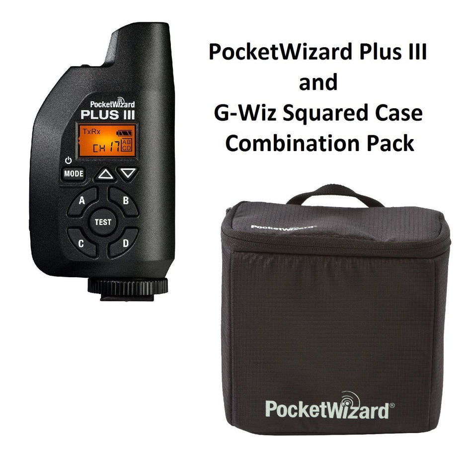 PocketWizard Plus III Transceiver (Black) + G-Wiz Vault Gear Case (Black)