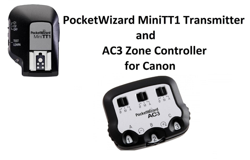 PocketWizard MiniTT1 Radio Transmitter for Canon + AC3 Zone Controller for Canon