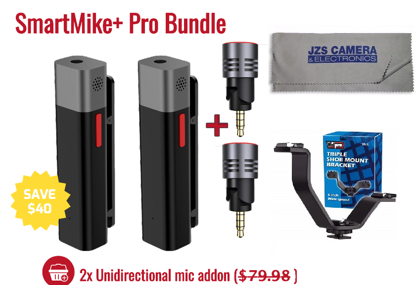 SmartMike+ Twin Package Pro Bundle With VB-3 and Cleaning Cloth